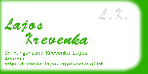 lajos krevenka business card